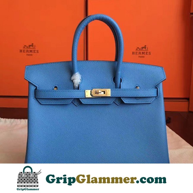 Hermes Blue Paradiso Epsom Birkin 25cm Lushentic AAAAA Grade Replica - Image 8