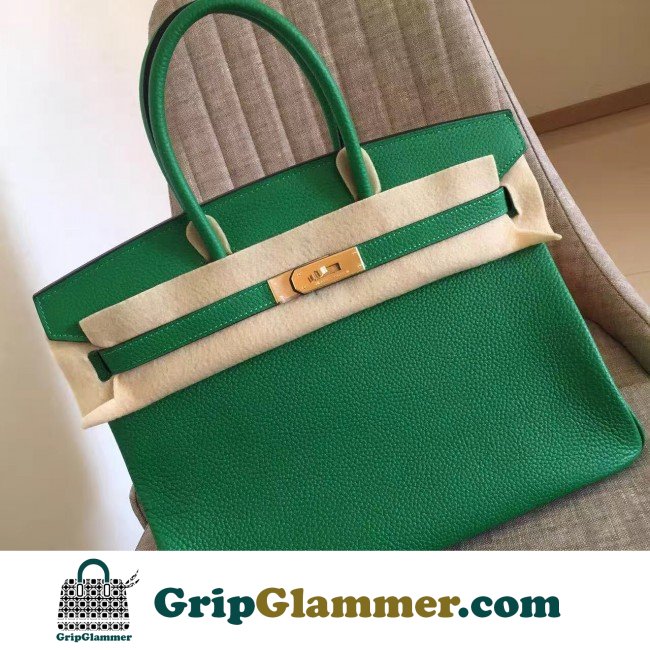 Hermes Bamboo Clemence Birkin 30cm Lushentic AAAAA Grade Replica - Image 9