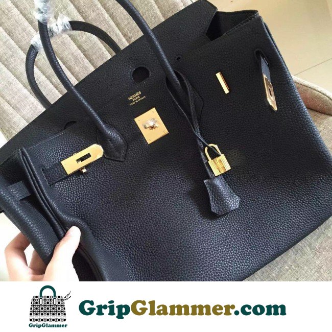 Hermes Black Clemence Birkin 35cm Lushentic AAAAA Grade Replica - Image 7