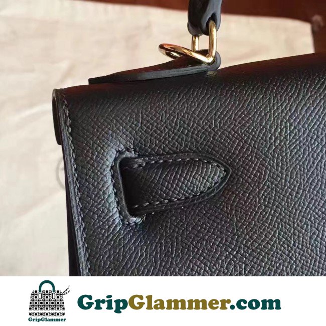 Hermes Black Epsom Kelly Sellier 28cm Lushentic AAAAA Grade Replica - Image 2