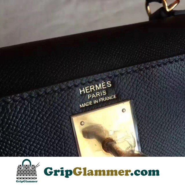 Hermes Black Epsom Kelly Sellier 28cm Lushentic AAAAA Grade Replica - Image 4