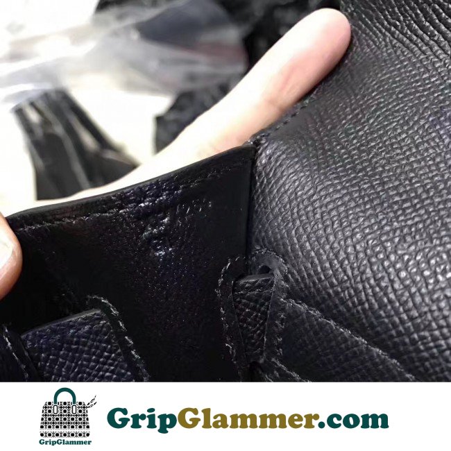 Hermes Black Epsom Kelly Sellier 28cm Lushentic AAAAA Grade Replica - Image 6