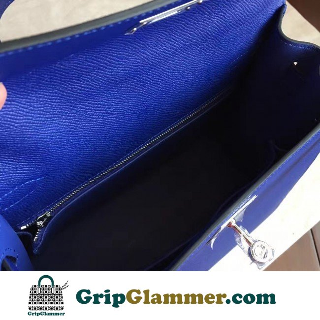 Hermes Blue Electric Epsom Kelly Sellier 28cm Lushentic AAAAA Grade Replica - Image 6