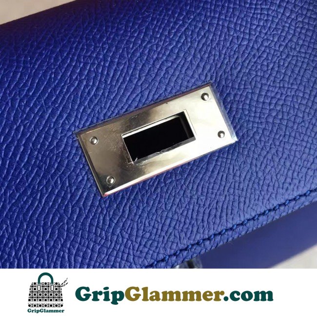Hermes Blue Electric Epsom Kelly Sellier 28cm Lushentic AAAAA Grade Replica - Image 7