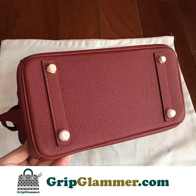 Hermes Bordeaux Clemence Birkin 25cm Lushentic AAAAA Grade Replica - Image 6