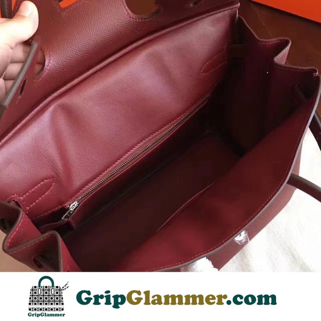 Hermes Bordeaux Epsom Birkin 30cm Lushentic AAAAA Grade Replica - Image 3