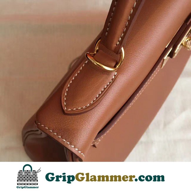 Hermes Brown Swift Kelly Retourne 32cm Lushentic AAAAA Grade Replica - Image 5