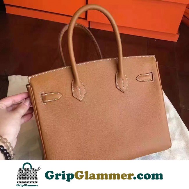 Hermes Gold Epsom Birkin 30cm Lushentic AAAAA Grade Replica - Image 4