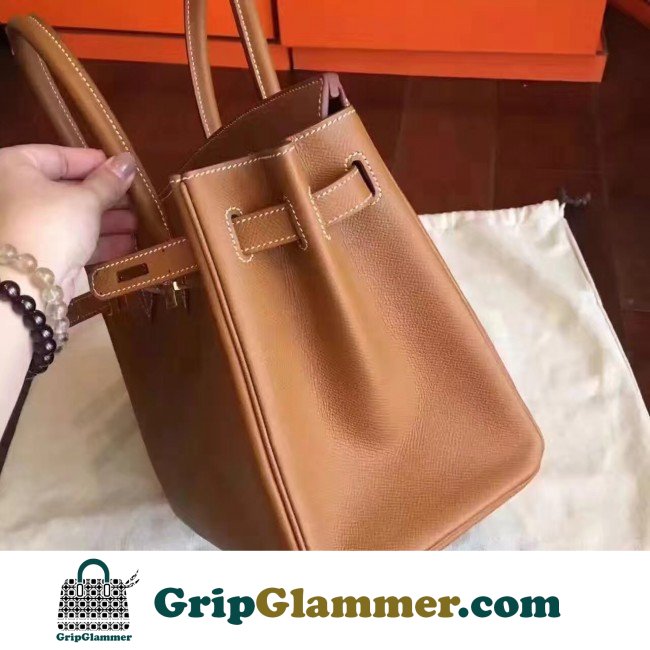 Hermes Gold Epsom Birkin 30cm Lushentic AAAAA Grade Replica - Image 8