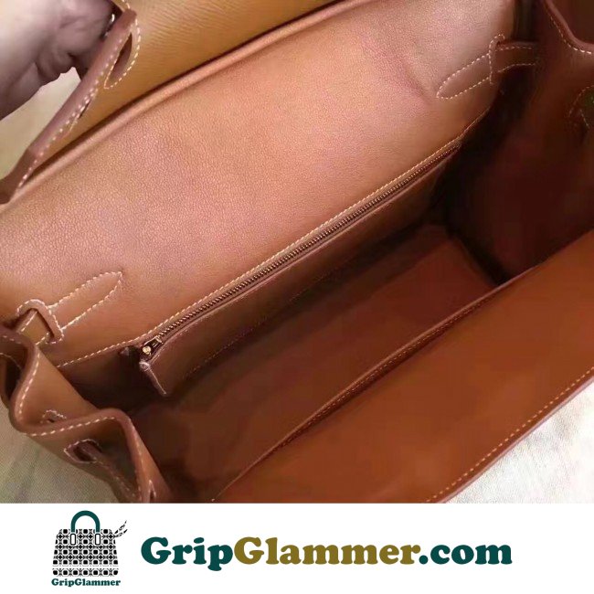 Hermes Gold Epsom Birkin 30cm Lushentic AAAAA Grade Replica - Image 9
