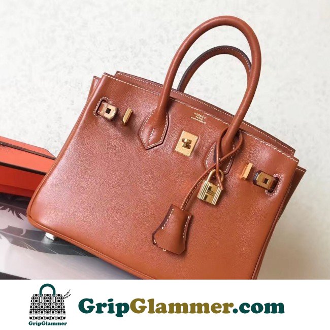 Hermes Gold Swift Birkin 30cm Lushentic AAAAA Grade Replica - Image 7