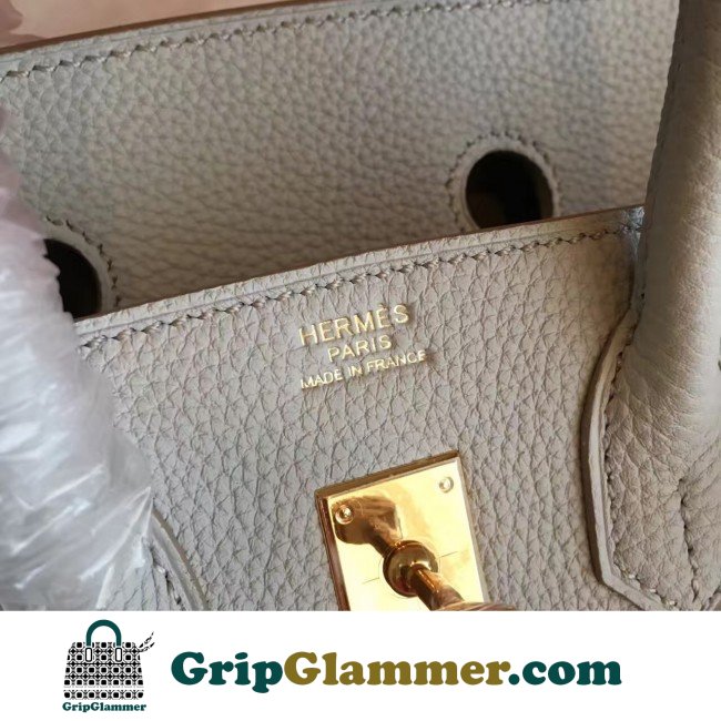 Hermes Pearl Grey Clemence Birkin 30cm Lushentic AAAAA Grade Replica - Image 8