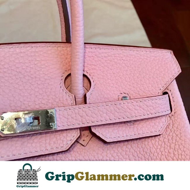 Hermes Pink Clemence Birkin 25cm Lushentic AAAAA Grade Replica - Image 2