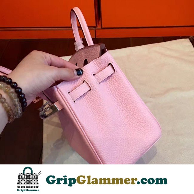 Hermes Pink Clemence Birkin 25cm Lushentic AAAAA Grade Replica - Image 3