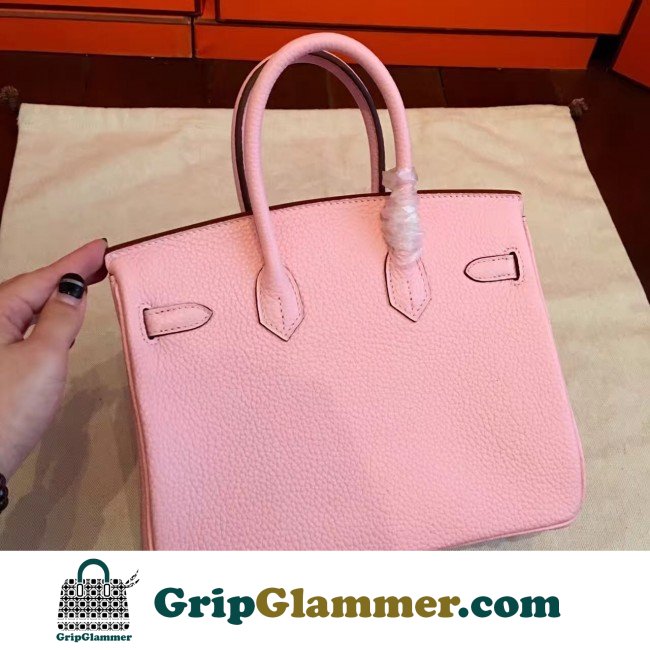 Hermes Pink Clemence Birkin 25cm Lushentic AAAAA Grade Replica - Image 6