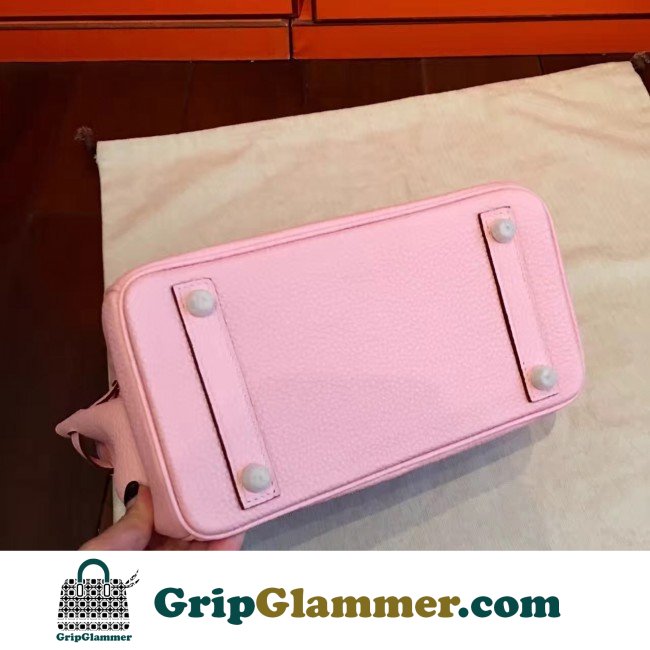 Hermes Pink Clemence Birkin 25cm Lushentic AAAAA Grade Replica - Image 8