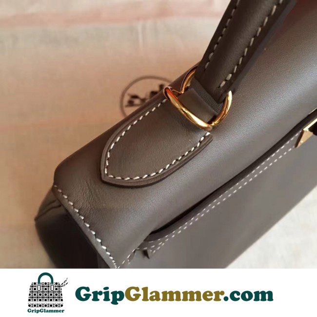 Hermes Etoupe Swift Kelly Retourne 32cm Lushentic AAAAA Grade Replica - Image 2