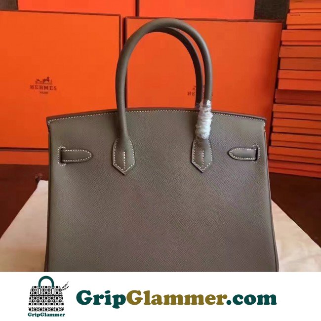 Hermes Etoupe Epsom Birkin 30cm Lushentic AAAAA Grade Replica - Image 5