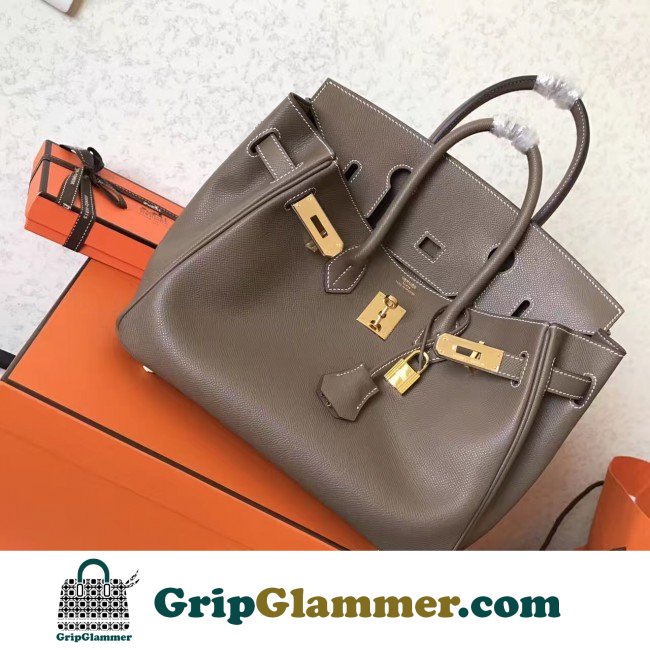 Hermes Etoupe Epsom Birkin 30cm Lushentic AAAAA Grade Replica - Image 2