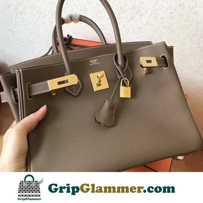 Hermes Etoupe Epsom Birkin 30cm Lushentic AAAAA Grade Replica - Image 8