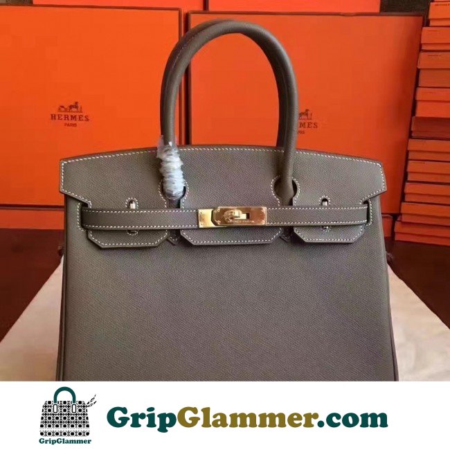 Hermes Etoupe Epsom Birkin 30cm Lushentic AAAAA Grade Replica