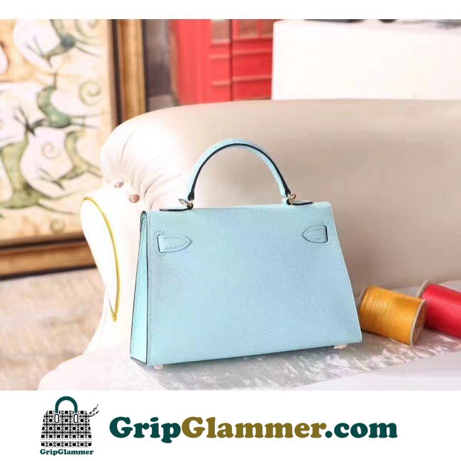 Hermes Blue Zephyr Epsom Kelly Mini II 20cm Lushentic AAAAA Grade Replica - Image 2