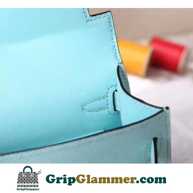 Hermes Blue Zephyr Epsom Kelly Mini II 20cm Lushentic AAAAA Grade Replica - Image 4