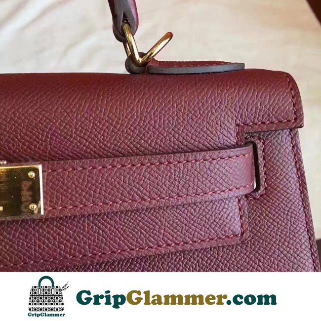 Hermes Bordeaux Epsom Kelly Sellier 28cm Lushentic AAAAA Grade Replica - Image 6