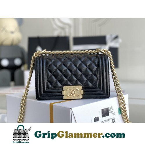 Chanel Boy Bag Lambskin 20cm Small Lushentic AAAAA grade replica