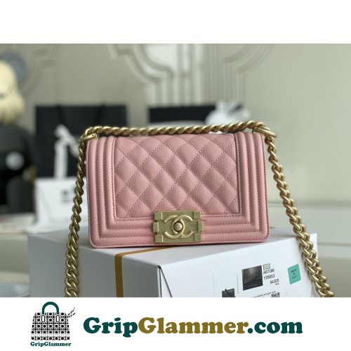 Chanel Boy Bag Caviar 20cm Small Lushentic AAAAA grade replica