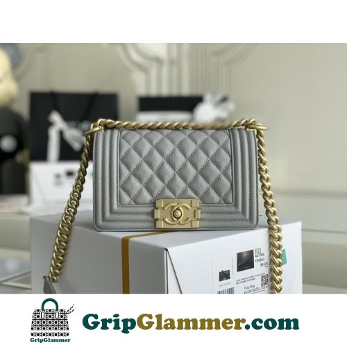Chanel Boy Bag Caviar 20cm Small Lushentic AAAAA grade replica
