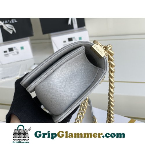 Chanel Boy Bag Caviar 20cm Small Lushentic AAAAA grade replica - Image 9