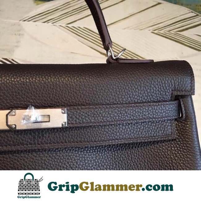 Hermes Cafe Clemence Kelly 35cm Lushentic AAAAA Grade Replica - Image 5