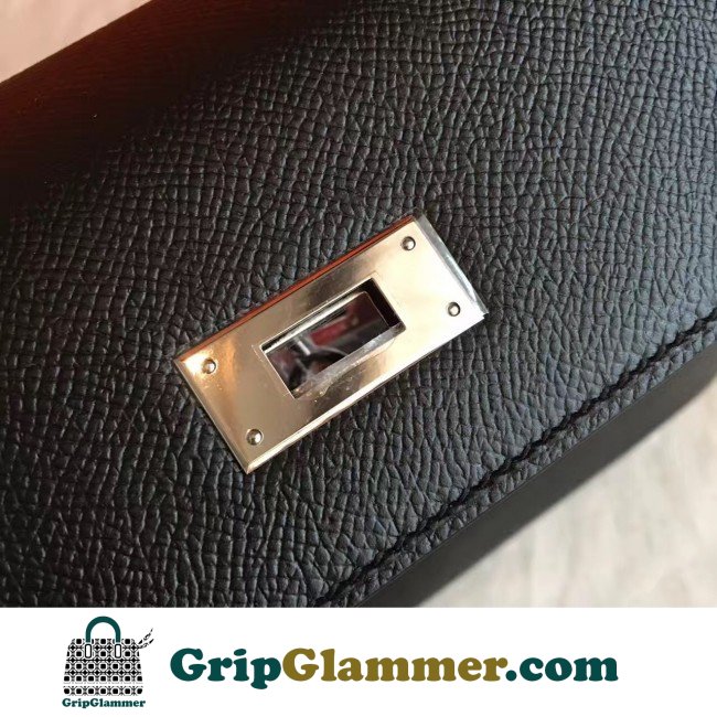 Hermes Black Epsom Kelly 32cm Sellier Lushentic AAAAA Grade Replica - Image 5