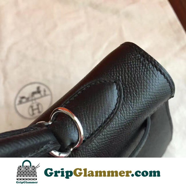 Hermes Black Epsom Kelly 32cm Sellier Lushentic AAAAA Grade Replica - Image 7