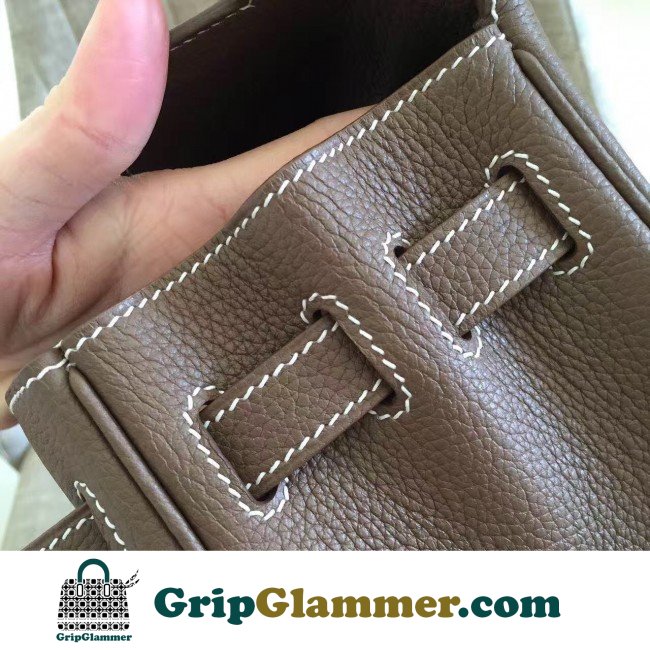 Hermes Etoupe Clemence Kelly Retourne 32cm Lushentic AAAAA Grade Replica - Image 2