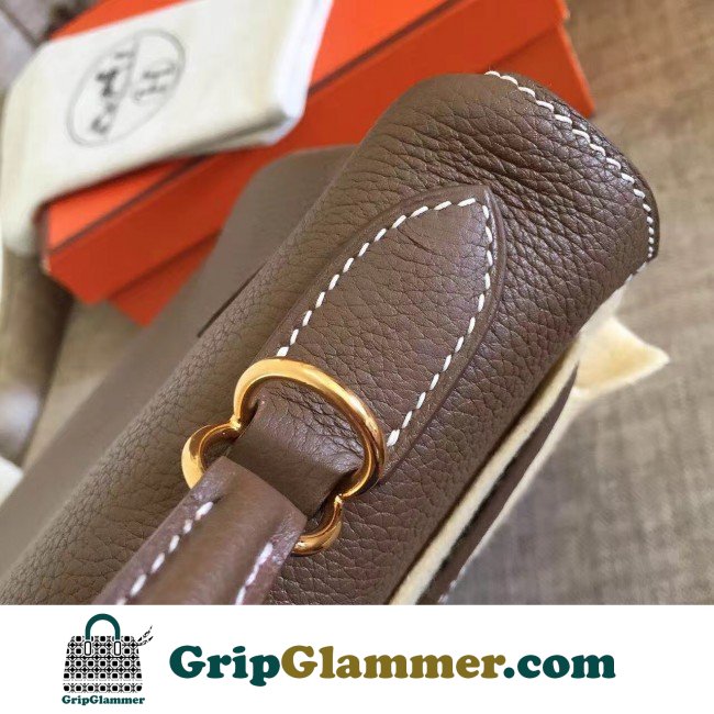 Hermes Etoupe Clemence Kelly Retourne 32cm Lushentic AAAAA Grade Replica - Image 7