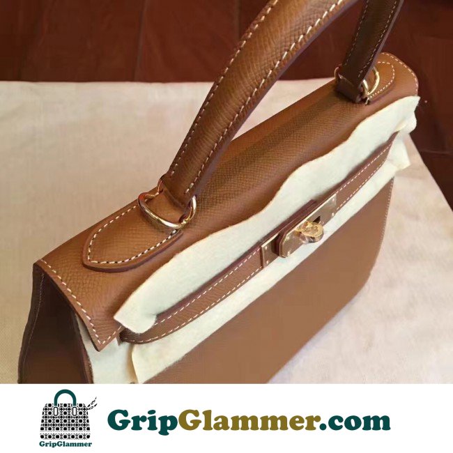 Hermes Brown Epsom Kelly Sellier 28cm Lushentic AAAAA Grade Replica - Image 2