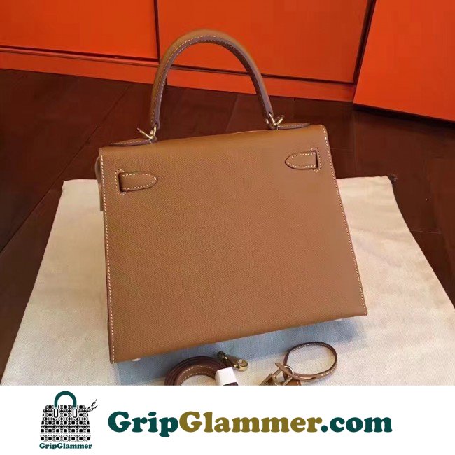 Hermes Brown Epsom Kelly Sellier 28cm Lushentic AAAAA Grade Replica - Image 7