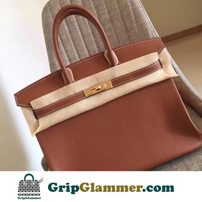 Hermes Gold Clemence Birkin 35cm Lushentic AAAAA Grade Replica - Image 2