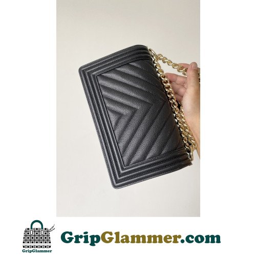 Chanel Boy Bag Caviar 25cm Medium Lushentic AAAAA grade replica - Image 6