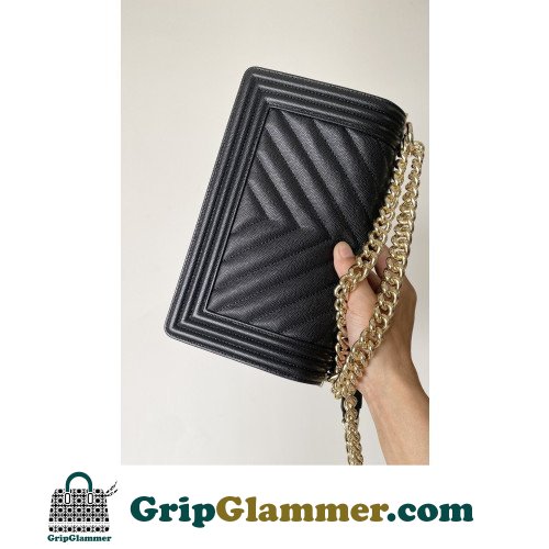 Chanel Boy Bag Caviar 25cm Medium Lushentic AAAAA grade replica - Image 8