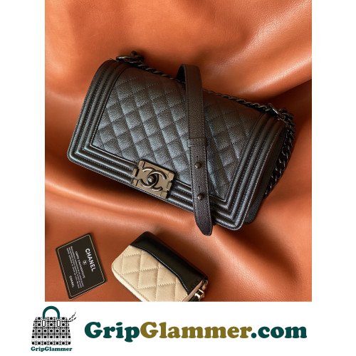 Chanel Boy Bag Caviar 25cm Medium Lushentic AAAAA grade replica - Image 2