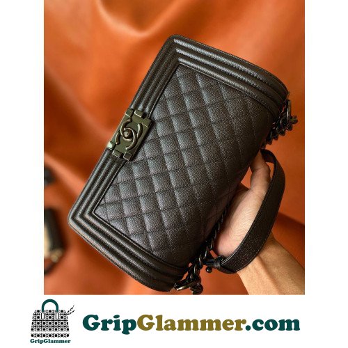 Chanel Boy Bag Caviar 25cm Medium Lushentic AAAAA grade replica - Image 3