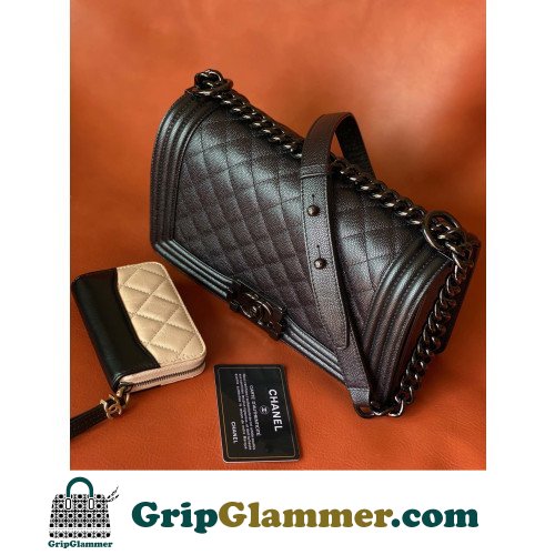 Chanel Boy Bag Caviar 25cm Medium Lushentic AAAAA grade replica - Image 6