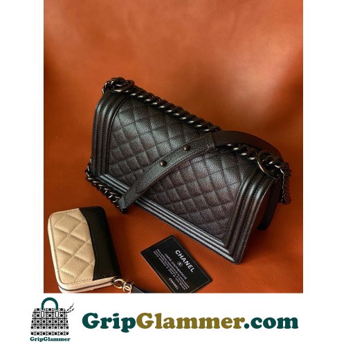 Chanel Boy Bag Caviar 25cm Medium Lushentic AAAAA grade replica - Image 7